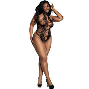 Dreamgirl - Peek a Boo Madame Teddy - Black